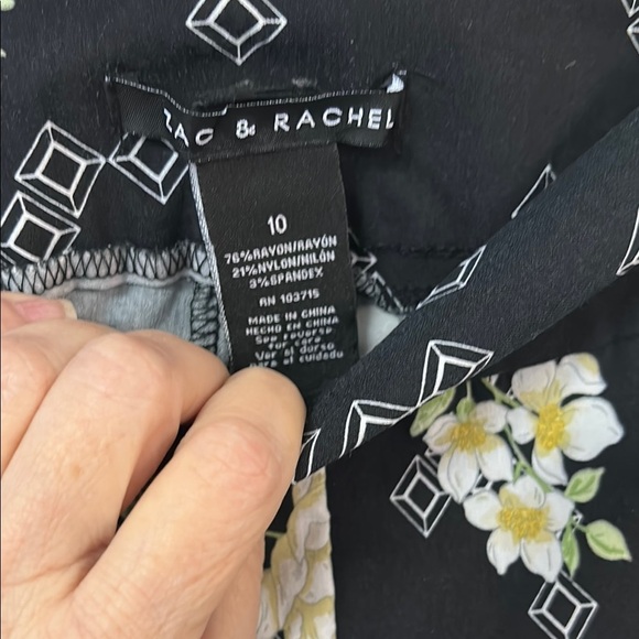 Floral Black Kids Leggings - Picture 2 of 3